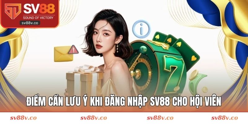 Điểm cần lưu ý khi đăng nhập SV88 cho hội viên